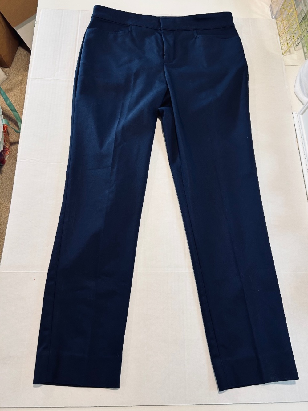 Chaps Women's Navy Tailored-trousers, 10